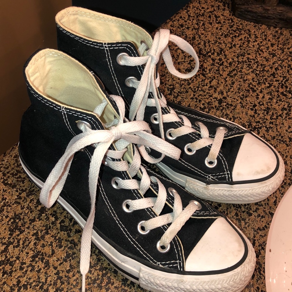 Black Converse high tops firm price